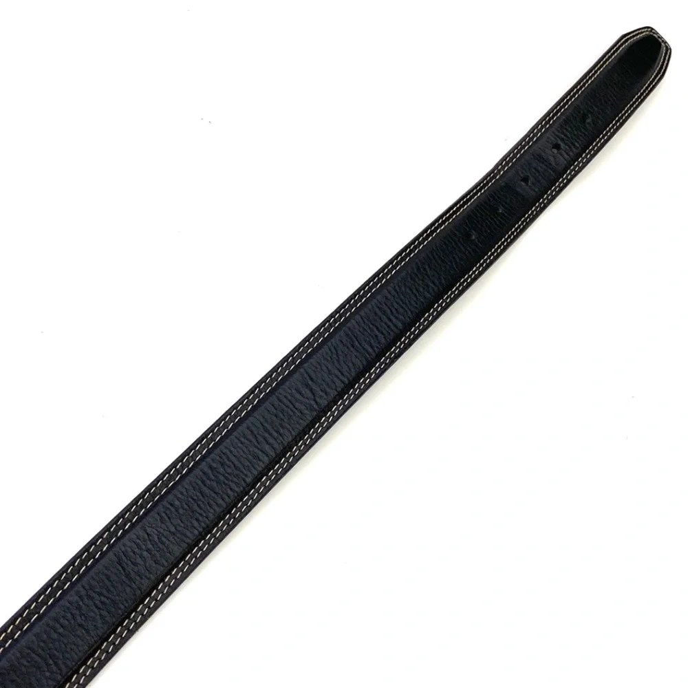 Lands End Men's Black Pebble Grain Leather Belt